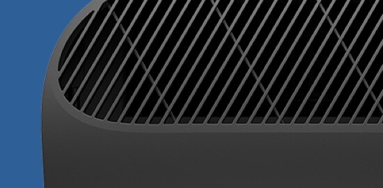 A black room air purifier.
