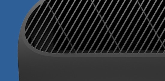 A black room air purifier.
