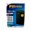 A black Filtrete™ True HEPA Small Room Air Purifier-Black Touch.